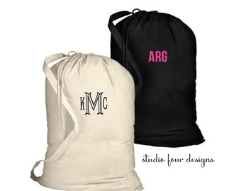Embroidered Laundry Bag | Dorm Room Essentials | Graduation Gift | Overnight Camp Laundry Bag | Travel Dirty Clothes Bag | Graduation Gift