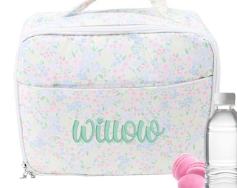 Personalized Embroidered Lunch Bag | Custom Kids Lunch Box | Girls & Boys School Lunch Tote | Back to School Gift