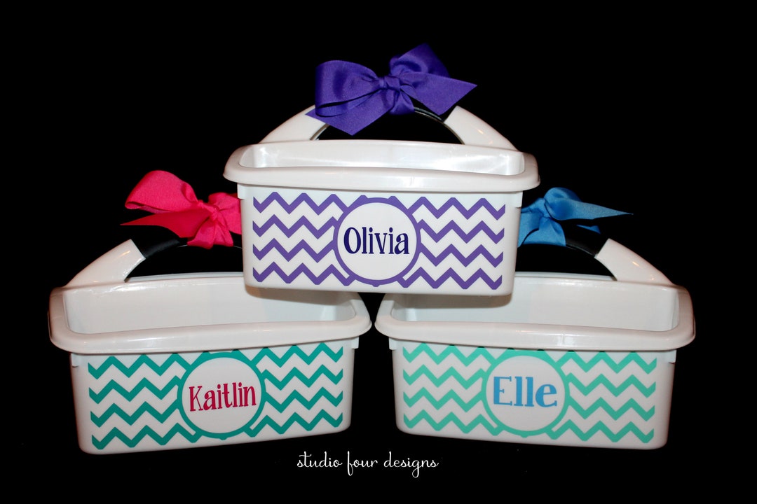 Monogrammed Shower Caddy Personalized Caddy Personalized Etsy