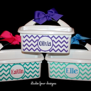 Monogrammed Shower Caddy- Personalized Caddy- Personalized Graduation Gift- Camp, Dorm, Sorority- Best Seller Graduation Gift- SMALL CADDY