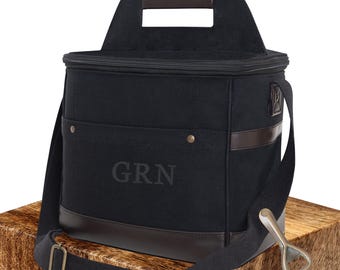 Groomsmen Personalized Gift | Monogrammed Insulated Beverage Bag | Tailgating Travel Cooler | Fathers Day