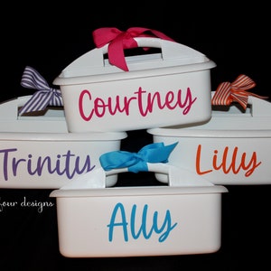 Personalized Graduation Gift | Monogrammed Shower Caddy | Perfect for Dorm & Sorority | Personalized Shower Caddy for Dorm | LARGE CADDY