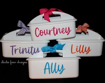 Personalized Graduation Gift | Monogrammed Shower Caddy | Perfect for Dorm & Sorority | Personalized Shower Caddy for Dorm | LARGE CADDY