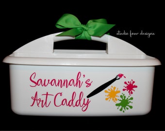Personalzied Art Caddy | Kids Craft Supply Organizer | Art Supply Organizer | Craft Supplies Holder | Arts & Crafts Gift | LARGE Art Caddy