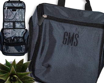 Personalized Hanging Toiletry Kit | Embroidered Travel Bag | Groomsmen Gift | High School Graduation Gift | Hang Over the Door Toiletry Bag