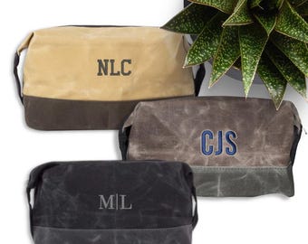 Monogram Dopp Kit | Personalized Travel Case for Men | Monogram Toiletry Bag | Graduation Gift for Guys | Custom Embroidered Men Shaving Bag
