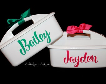 Personalized Shower Caddy {LARGE} | Must-Haves for College, Sleep Away Camp | Most Popular Graduation Gift | Coordinate with Dorm Room