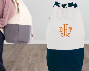 Monogram Laundry Bag | Dorm Room Essentials | Must Have for College | High School Graduation Gift | Group Gift for Graduating Senior