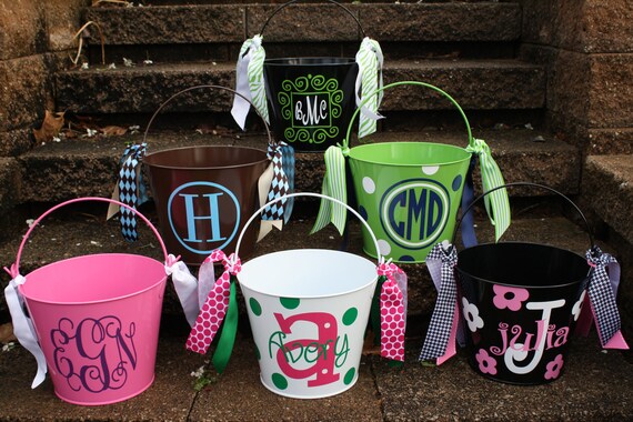 Items similar to Personalized Bucket/ Pail---Assorted colors on Etsy