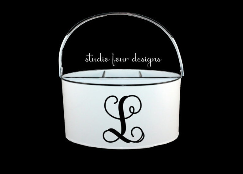 Personalized Utensil Holder Monogrammed Silverware Caddy Etsy