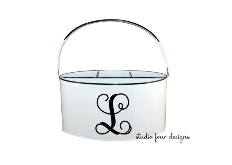 Personalized Utensil Holder Monogrammed Silverware Caddy Etsy