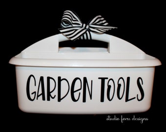 Customized Garden Tool Caddy | Outdoor Container | Gardening Caddy | Garden Tools Organization | Gadening Container | Camper Organization