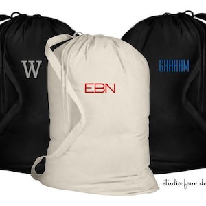 Personalized Laundry Bag, Monogrammed Dorm Room Essential, College Must Have, Graduation Gift, Camp Laundry Bag