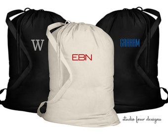 Personalized Laundry Bag, Monogrammed Dorm Room Essential, College Must Have, Graduation Gift, Camp Laundry Bag