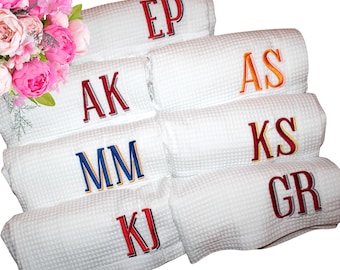Embroidered Waffle Towel Wrap | Dorm Room | High School Graduation | College Shower Bath Robe Wrap Must Have | Monogrammed Towel Wrap