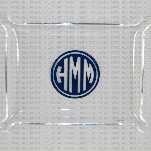 Personalized Acrylic Tray - Monogrammed Graduation Gift - Pinched Corner Tray - Monogrammed Jewelry Tray - Bridesmaid Gift - Jewelry Dish