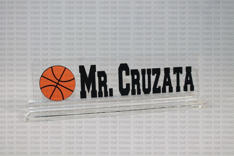 Personalized Basketball Coach Desk Nameplate Office Desk Etsy