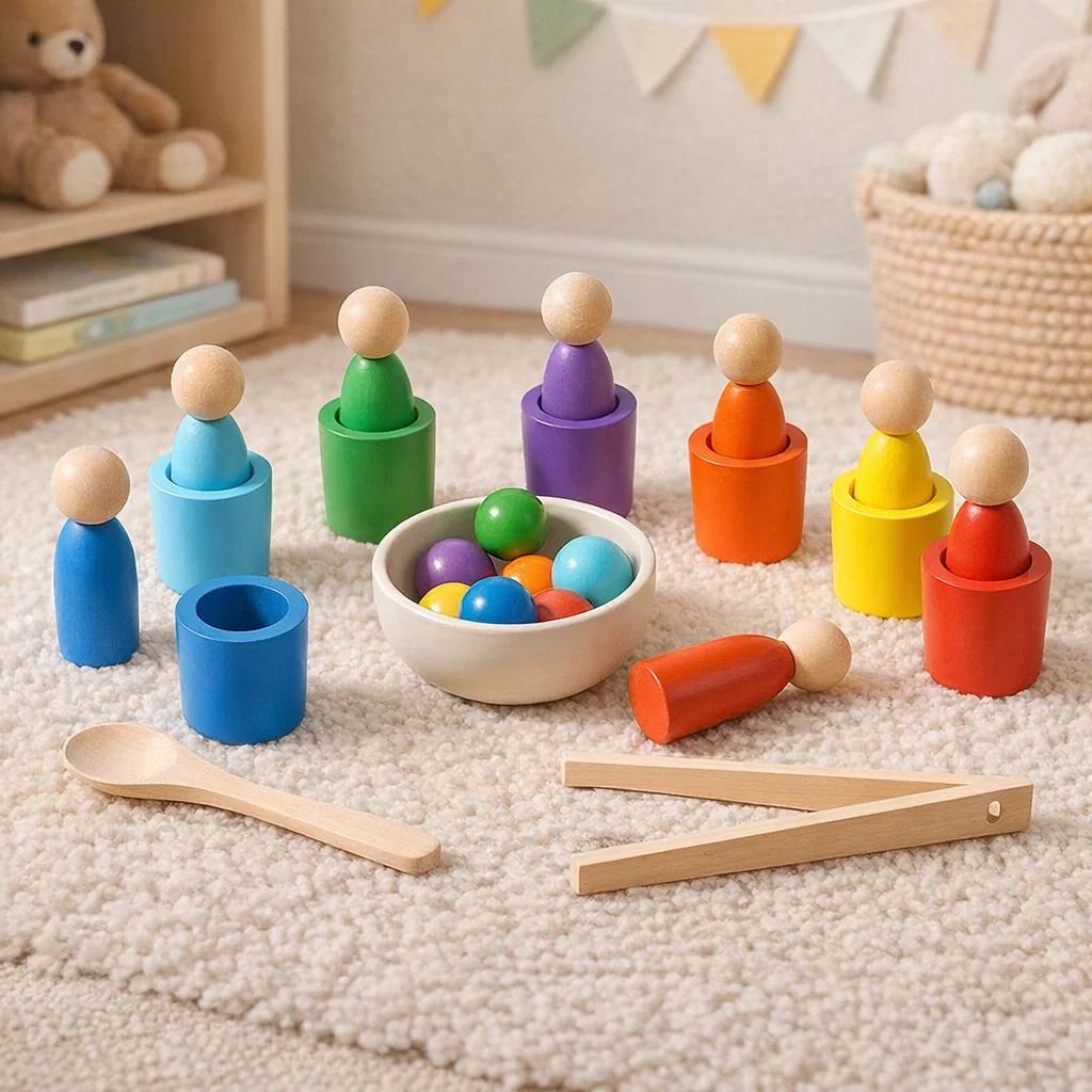 Color Sorting Cup Bead Matching Set – A Craft Toy That Helps Develop ...
