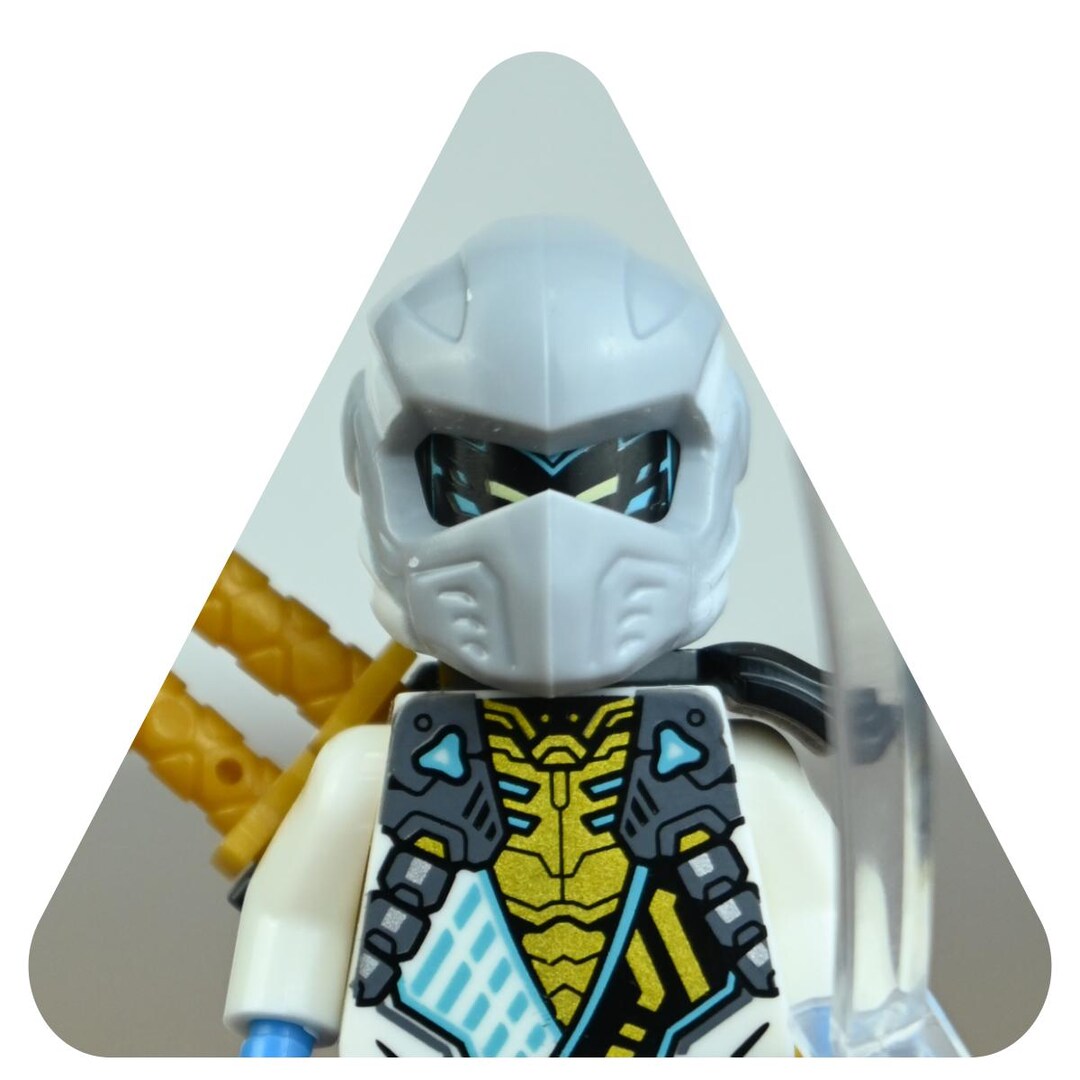Zane Ice Ninja Ritual Minifigure, Titanium White Warrior Action Figure ...