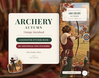 Digital Stickers - Archery - Autumn | Vintage Storybook | Goodnotes | PNGs