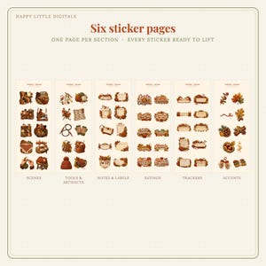 Digital Stickers - Knitting - Autumn | Vintage Storybook | Goodnotes | PNGs image 6