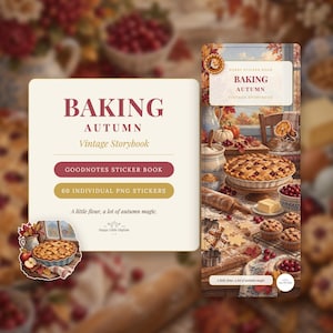 Digital Stickers - Baking - Autumn | Vintage Storybook | Goodnotes | PNGs