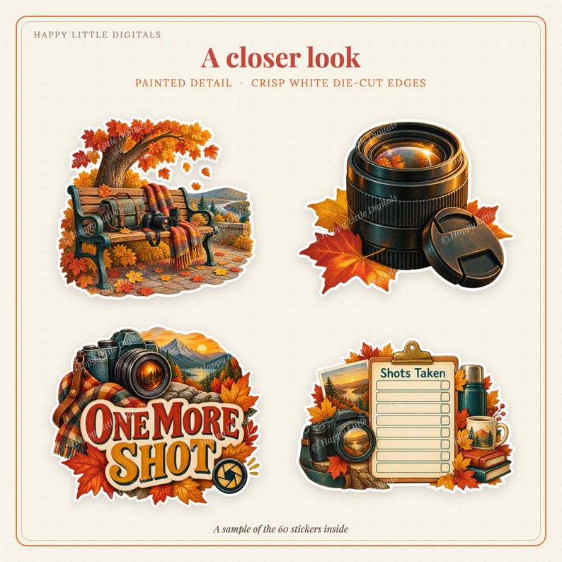 Digital Stickers - Photography - Autumn | Vintage Storybook | Goodnotes | PNGs image 2