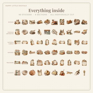 Digital Stickers - Sourdough - Autumn | Vintage Storybook | Goodnotes | PNGs image 4