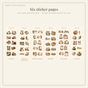 Digital Stickers - Sourdough - Autumn | Vintage Storybook | Goodnotes | PNGs image 6
