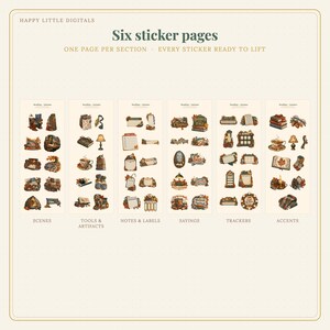 Digital Stickers - Reading - Autumn | Vintage Storybook | Goodnotes | PNGs image 6