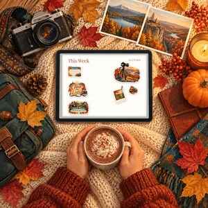 Digital Stickers - Photography - Autumn | Vintage Storybook | Goodnotes | PNGs image 3