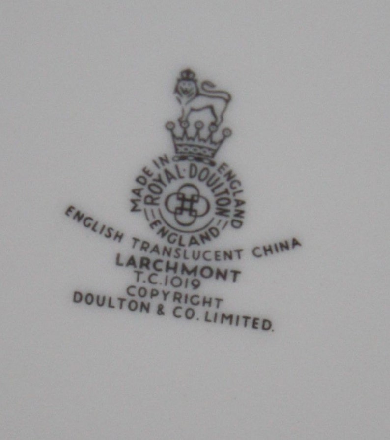 Royal Doulton English China Larchmont Pattern Group of Three Etsy