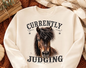 Currently Judging Horse PNG, Funny Pony PNG, Horse Lover Gift, Western Shirt Design, Equestrian Graphic, Farm Girl PNG, Commercial Use