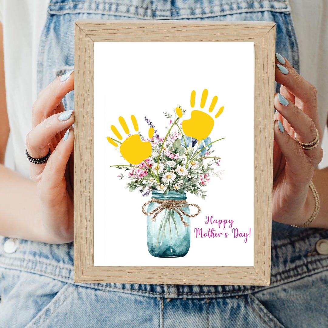 Mothers Day Handprint Craft for Kids, Preschool Mothers Day Gift, Gift ...