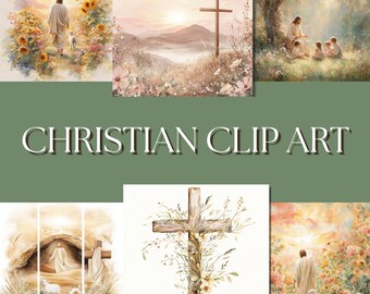 Christian Spring Clip Art Bundle | High-Resolution PNG | 300 DPI | For Journals, Crafts, Sublimation, DTF & More