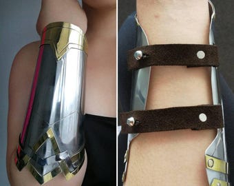 Wonder woman Dawn of Justice inspired stainless steel and brass bracers / cuff set