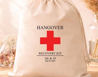 Wedding Hangover Bag | Cotton Reusable Favor kit | Party Adornmennts