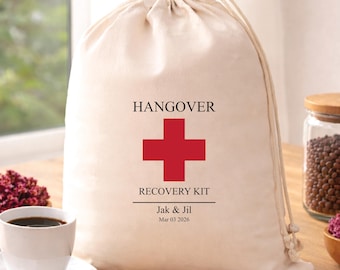 Custom Wedding Favor Bag | Cotton Reusable pouch | Bach Party Kit