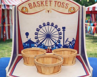 Carnival Basket Toss Wooden Carnival Game