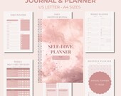 Self-Love Planner and Journal Printable – Daily, Weekly, Monthly and Annual Planner, Self-Care, Gratitude and Reflection, Digital Download