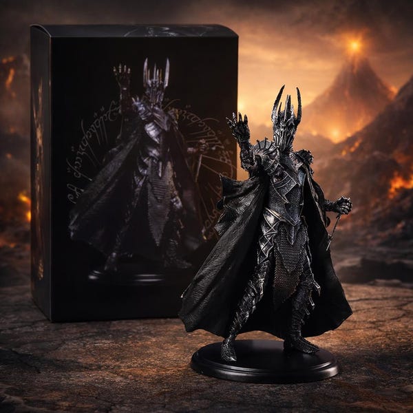 Dark Lord Sauron Figure 19.5cm / 7.67in – The Lord of the Rings Collectible Statue – Epic Fantasy Display Model
