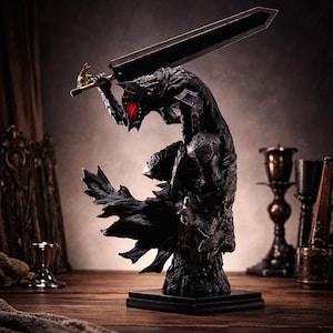ベルセルク ガッツ 黒い剣士 フィギュア 24cm - ガッツ 狂戦士の甲冑 アニメ像 - GK マンガ ダークファンタジー フィギュア - ベルセルク コレクタブル
