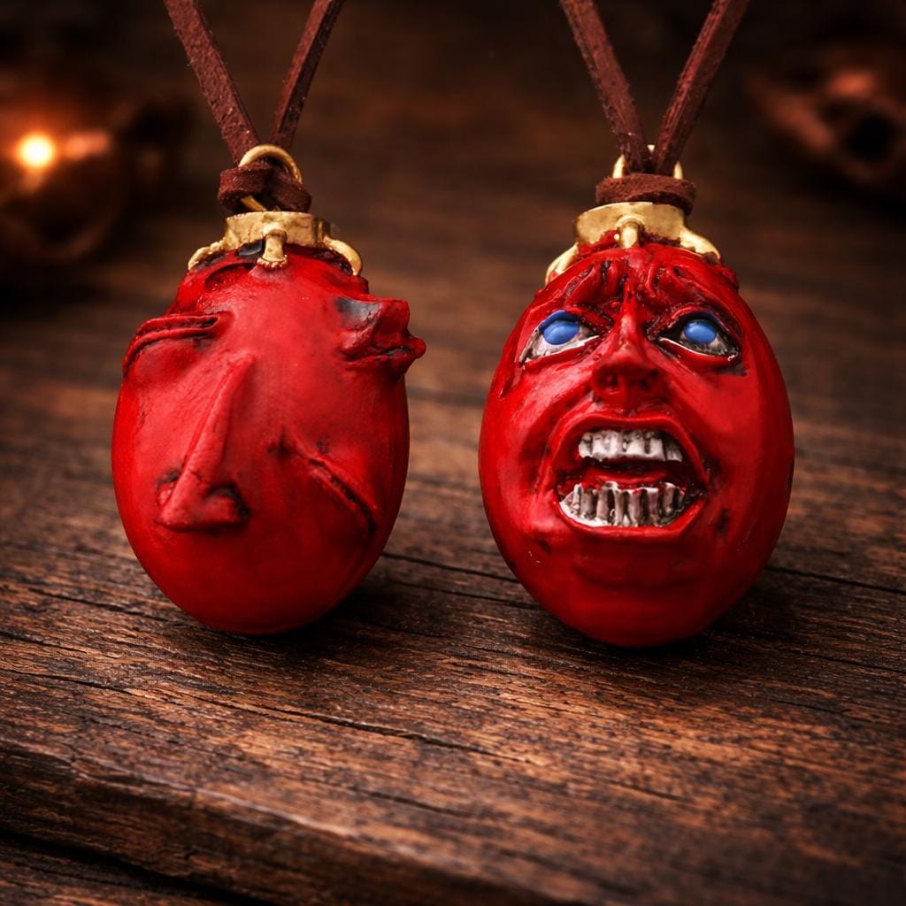 希少　剣風伝奇ベルセルク　BERSERK ストラップ　赤 Behelit Red Egg Keychain Dark Fantasy Anime Inspired Resin Keyring