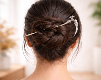Nordic Skull Hair Pin – Gothic Skeleton Hair Stick, Vintage Viking Style Hair Accessory for Women