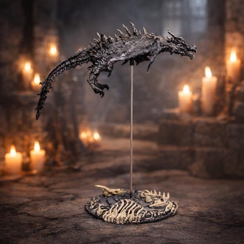 Skyrim Alduin Dragon Statue – Elder Scrolls V Collectible Dragon ...