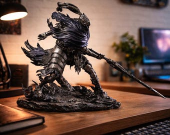 Dark Souls Artorias Figurine – Abysswalker Knight Statue, Dark Fantasy Collectible 19 cm