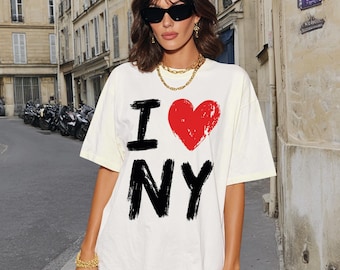 Vintage NY Shirt, Trendy New York Graphic Fashion Tee for Women