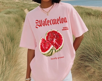Watermelon Shirt, Summer Vibes Shirt, Fruit Print, Streetwear Graphic Tee
