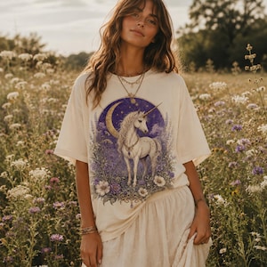 Shirt Fantasy eenhoorn, Pegasus-graphic T-shirt, Celestial Fantasy-ontwerp