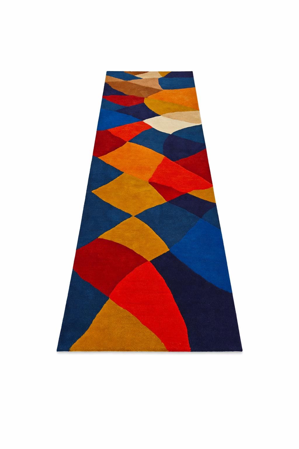 Geometric Hallway Runner Rug – Mid-century Modern Abstract Carpet - Etsy